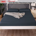Ramesses 1000TC Bamboo Fitted Sheet Charcoal Double