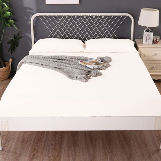 Ramesses 1000TC Linen Bamboo Fitted Sheet Combo Set White DOUBLE