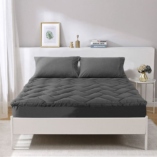 Ramesses 1000GSM Charcoal Mattress Topper DOUBLE