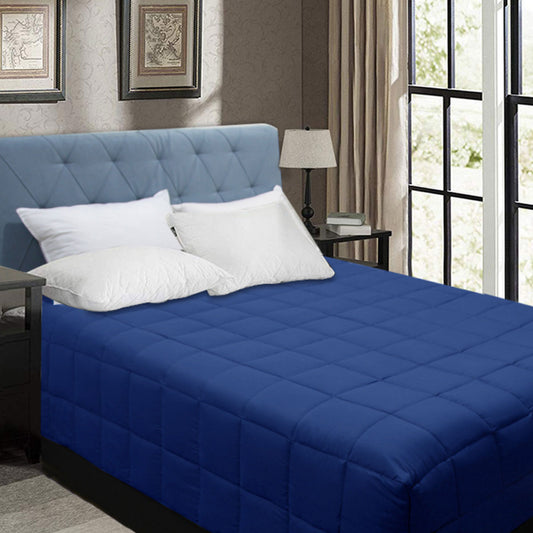 Shangri La Bamboo Blend Microfiber Box End Quilt Classic Blue KING
