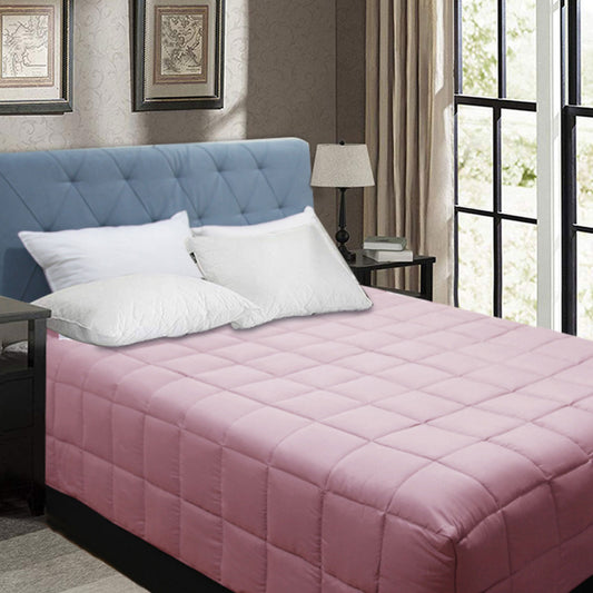 Shangri La Bamboo Blend Microfiber Box End Quilt Dusty Pink DOUBLE