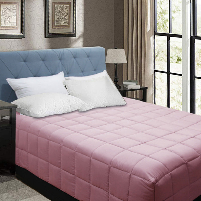 Shangri La Bamboo Blend Microfiber Box End Quilt Dusty Pink Single