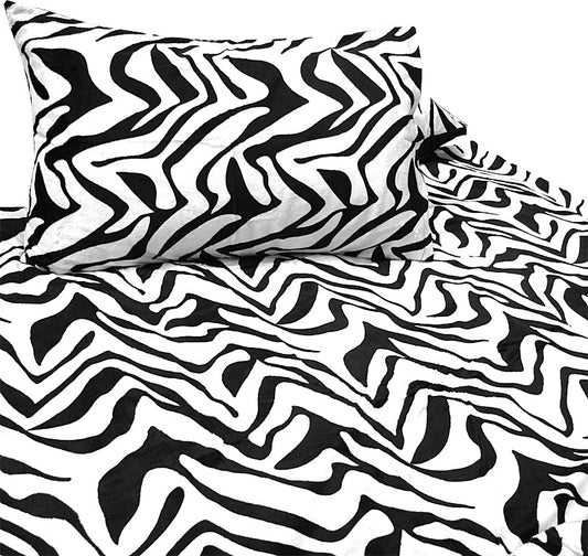 Shangri-La Printed Faux Fur White Tiger Quilt Cover Set QUEEN