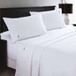 Deluxe Linen 1200TC Cotton Rich Sheet Set White King Single