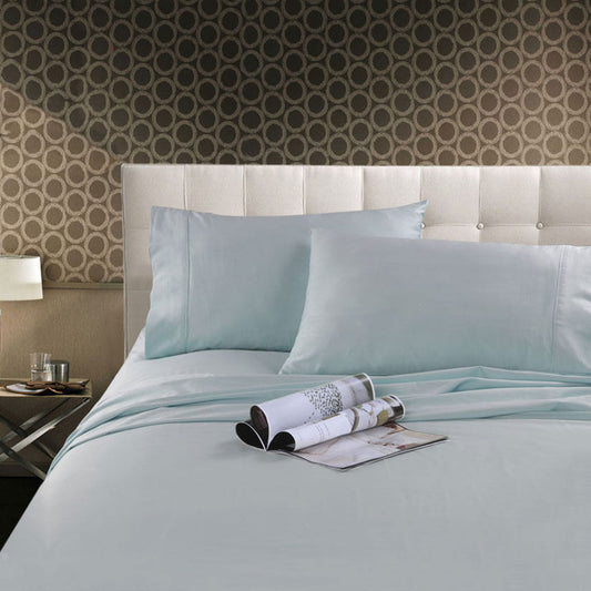 Kingtex 300TC Cotton Sheet Set Ice Blue KING