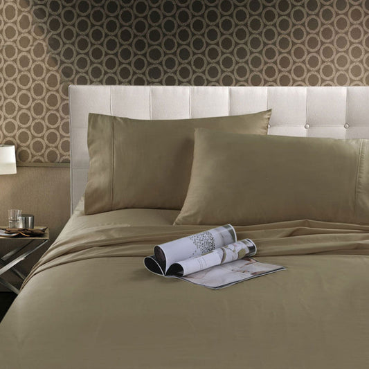 Kingtex 300TC Cotton Sheet Set Linen SINGLE