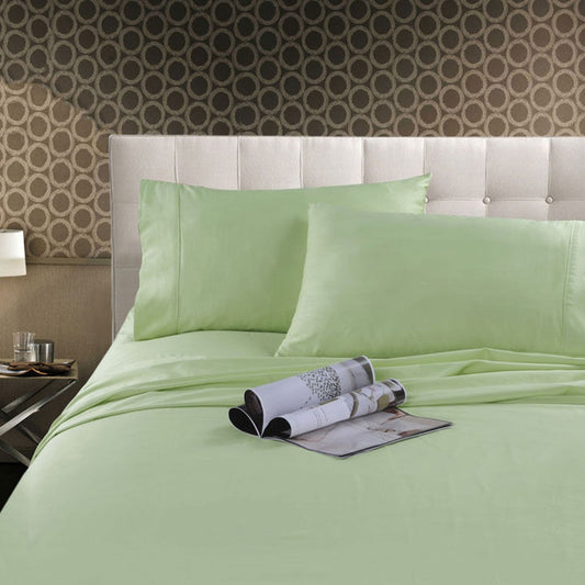 Kingtex 300TC Cotton Sheet Set Mint SINGLE
