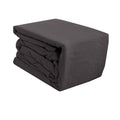 Ramesses Egyptian Cotton Flannel Sheet Set Charcoal SINGLE