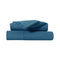 Kingtex Ultra-Soft Micro Flannel Sheet Set 40 cm Wall Steel Blue QUEEN