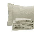 Ramesses Oatmeal Pebble Wash Linen Look Alternative Sheet Set Single