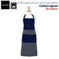 Ladelle Professional Series Stripe Navy Cotton Apron 70 x 95 cm