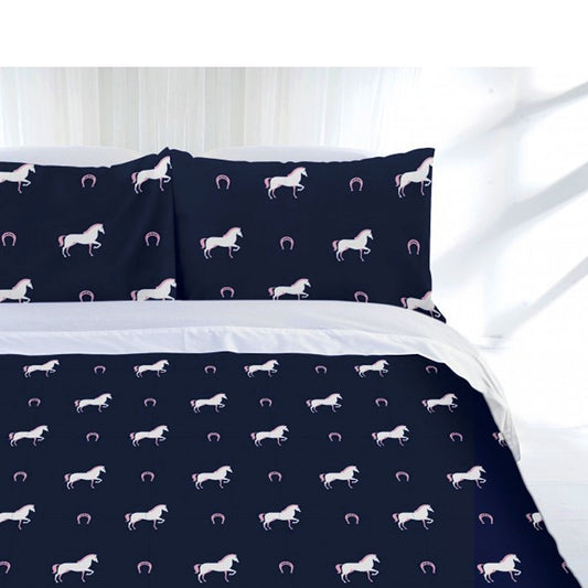 Just Home Just Home Horse Shoe Quilt Cover Set SINGLE