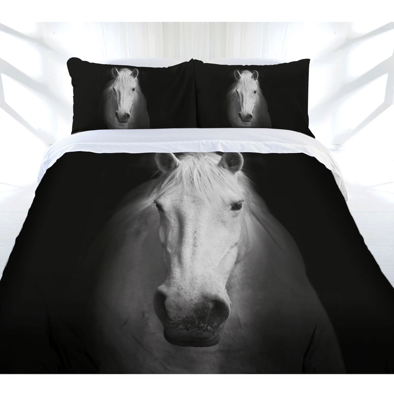 Just Home Midnight Horse Queen Quilt Cover Set