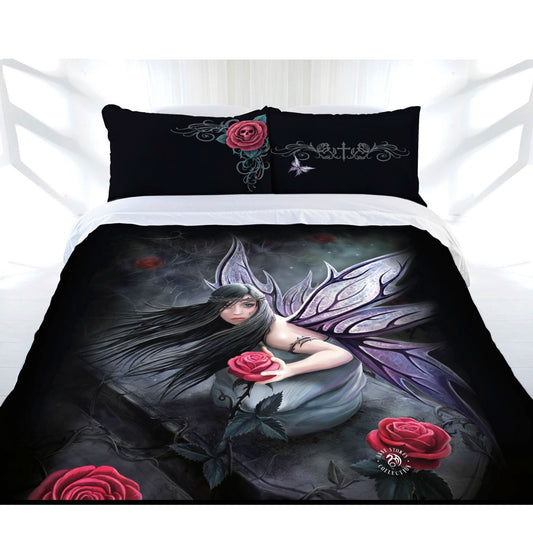 Anne Stokes Rose Fairy Quilt Cover Set QUEEN