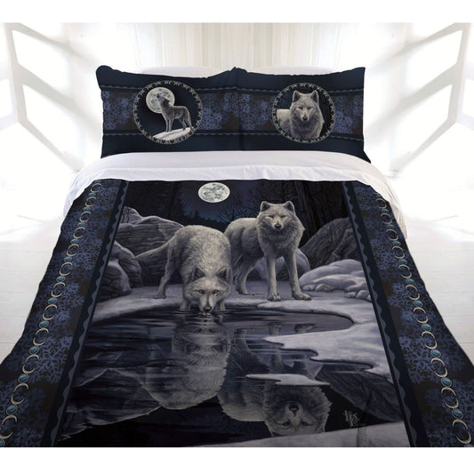 Lisa Parker Collection Warrior Of Winter Wolves Quilt Cover Set DOUBLE