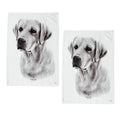 Dogs Cotton Kitchen Tea Towels 50x70cm Labrador Set of 2