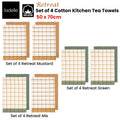 Ladelle Set of 4 Retreat Cotton Kitchen Tea Towels 50 x 70 cm Mix