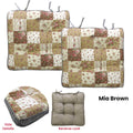 Lylac Petal Delights Cotton Chair Pads Set 2 Mia Brown