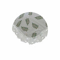 Leaf Printed Premium 60% Cotton 40% Linen Table Cloth with White Lace Edging 140 x 220 cm / 6 Seater