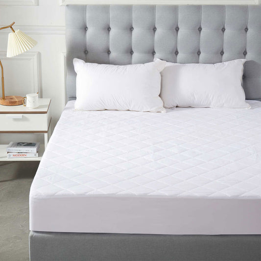 Soho Collection Quilted Microfibre Fitted Mattress Protector 38cm Wall QUEEN