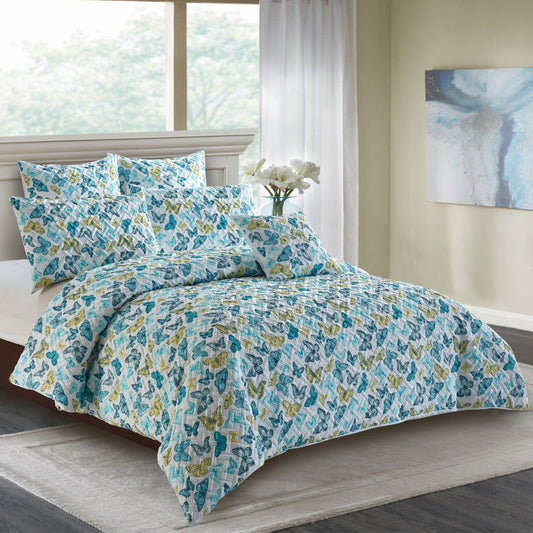 Georges Fine Linens Butterfly Quilt Cover Set - KING