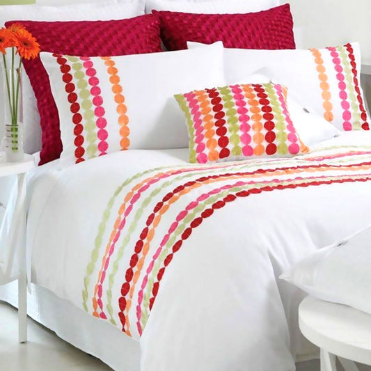 Georges Fine Linens Confetti Appliqued Quilt Cover Set SINGLE