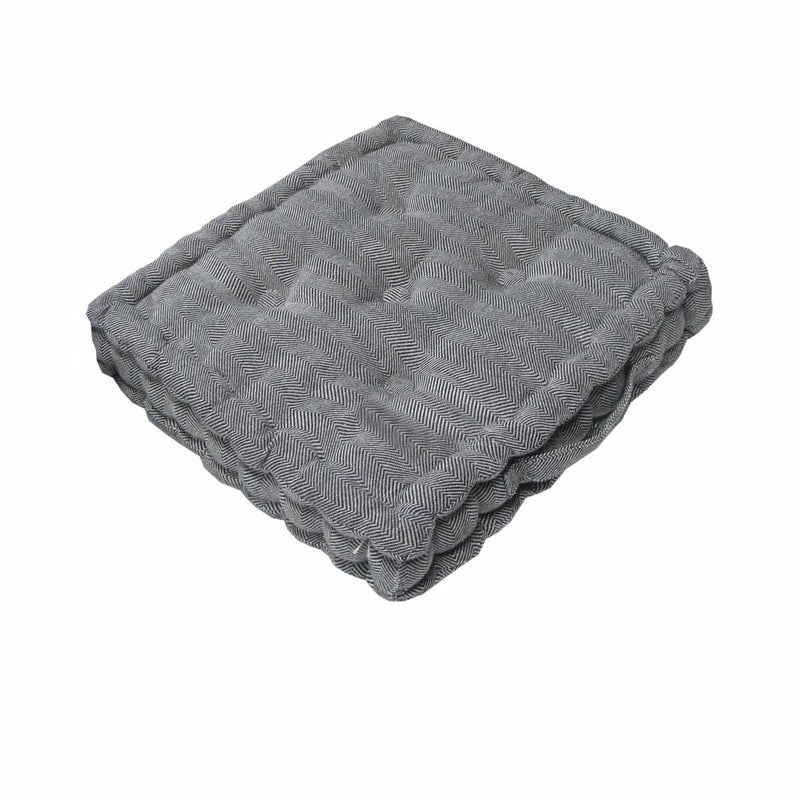 Rans Boxed Herringbone Chair Cushion Pad 40 x 40 + 7 cm Black
