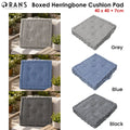 Rans Boxed Herringbone Chair Cushion Pad 40 x 40 + 7 cm Black