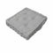 Rans Boxed Herringbone Chair Cushion Pad 40 x 40 + 7 cm Grey