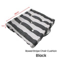 Rans Boxed Stripe Chair Cushion Pad 40 x 40 + 7 cm Black