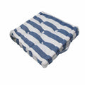 Rans Boxed Stripe Chair Cushion Pad 40 x 40 + 7 cm Blue