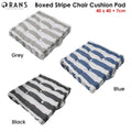 Rans Boxed Stripe Chair Cushion Pad 40 x 40 + 7 cm Blue
