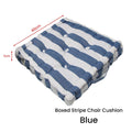 Rans Boxed Stripe Chair Cushion Pad 40 x 40 + 7 cm Blue