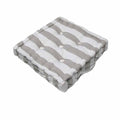 Rans Boxed Stripe Chair Cushion Pad 40 x 40 + 7 cm Grey