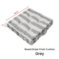 Rans Boxed Stripe Chair Cushion Pad 40 x 40 + 7 cm Grey