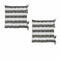 Rans Set of 2 Alfresco Stripe Chair Cushion Pads 40 x 40 cm Black