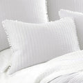 Jenny Mclean Clavo Pompom White 3 Piece 100% Cotton Coverlet Set King