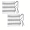 Rans Set of 2 Alfresco Cotton Chair Pads 40x40 cm - Striped Silver