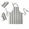 Rans Set of 3 Alfresco Stripe Cotton Apron & Oven Gloves Set Grey