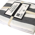 Rans Black Alfresco Stripes Cotton Tablecloth - Choose from 2 sizes 150cm x 300cm