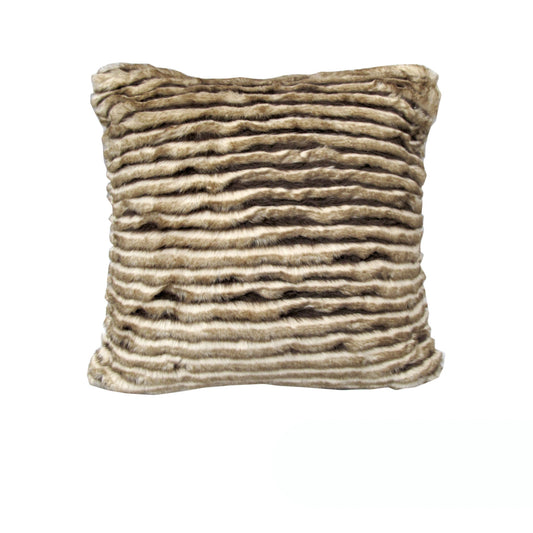 Rapee Bobcat Faux Fur Cushion Cover Sand 45x45cm