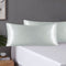 Pair of King Satin Silk Pillowcases with Envelope Closure 51 x 102 cm Grey