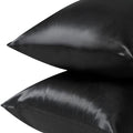 Pair of King Satin Silk Pillowcases with Envelope Closure 51 x 102 cm Grey