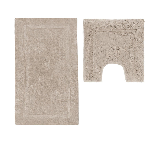 2200GSM 2 Pce Axel 100% Cotton Bath Mat Set Oatmeal