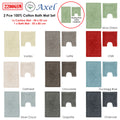 2200GSM 2 Pce Axel 100% Cotton Bath Mat Set Silver Cloud