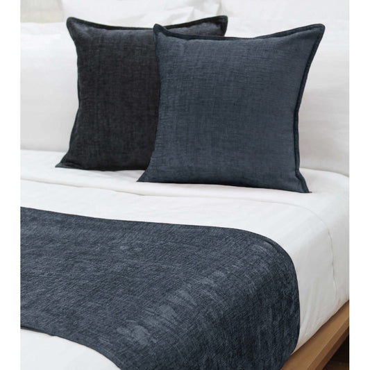 Jason Parker Ink Blue Bed Runner SINGLE/KING SINGLE