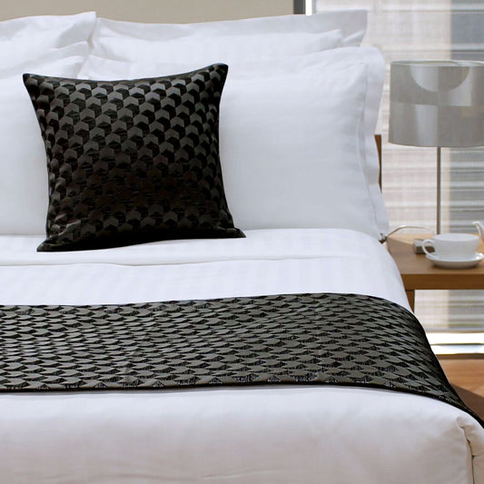 Jason Regency Black (Also Known as Ink Blue) Bed Runner KING