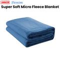 Jason 400GSM Micro Fleece Blanket Queen Denim