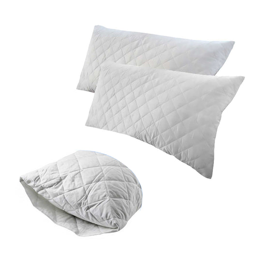 Jason Twin Pack of Quilted Cotton KING Pillow Protectors 51 x 91 cm