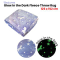 Grey Unicorn Glow in the Dark Throw Blanket 125x152 cm